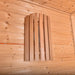 LED Light with wooden cover of Traditional Sauna Cube 3 x 4m with Lounge.