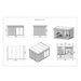 Traditional Sauna Cube 3 x 4m with Lounge technical drawings.