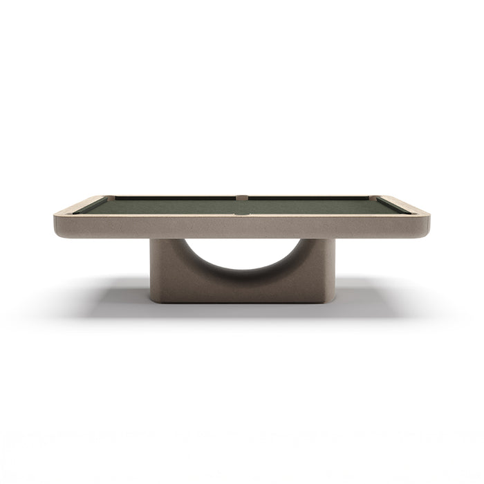 The Mono Pool Table in a Mediterranean concrete finish, blending seamlessly with a chic interior design.