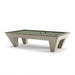 The beige Vismara Newde Pool Table with green Simonis cloth, perfectly suited for refined game rooms.