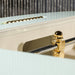 Close-up of the Oskar Foosball Table steel rods and players, reflecting its durable and luxurious construction.