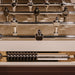 Detailed shot of the players and bars on the Stadium Foosball Table, underscoring its luxurious materials and superior craftsmanship.