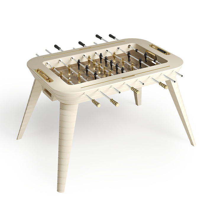 Top view of the Stadium Foosball Table, featuring sleek lines, modern styling, and luxurious accents perfect for high-end interiors.